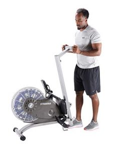 Stamina ATS Air Rower 1406 - Smart Workout App, No Subscription Required - Dynamic Air Resistance - LCD Monitor Tracks Metrics