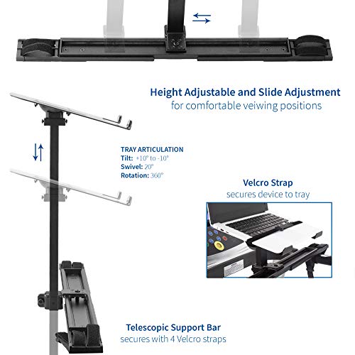 VIVO Universal Laptop Treadmill Desk, Adjustable Ergonomic Notebook Mount Stand for Treadmills Stand-TDML1