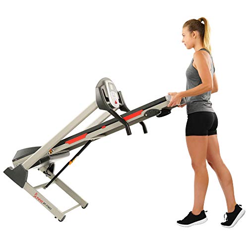 Sunny Health & Fitness Exercise Treadmills, Motorized Running Machine for Home with Folding, Easy Assembly, Sturdy, Portable and Space Saving - SF-T7603, Grey
