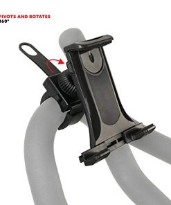 Sunny Health & Fitness Mobile Phone and Tablet Clamp Mount Holder for Bikes, Ellipticals, Treadmills and Other Handlebar Fitness Equipment