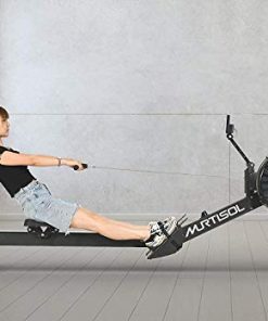 Murtisol Air Resistance Rowing Machine Air Rower 10 Level Adjustable Resistance with Smart Monitor