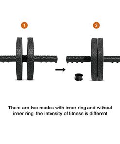 BLUERISE Ab Roller Wheel 2 Types Ab Roller No Noise Ab Wheel Easy to Assemble Home Workout Equipment Portable Abs Workout Equipment for Home Workout