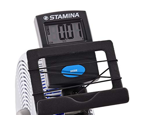 Stamina ATS Air Rower 1406 - Smart Workout App, No Subscription Required - Dynamic Air Resistance - LCD Monitor Tracks Metrics