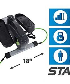 Stamina InMotion Compact Strider with Cords - Smart Workout App, No Subscription Required - Adjustable Tension - Integrated Fitness Monitor