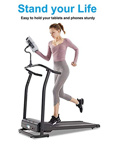 woleyi Spinning Bike Tablet Mount, Gooseneck Indoor Stationary Exercise Bike Phone iPad Holder, Treadmill Elliptical Handlebar Stand for iPad Pro 9.7, 11, 12.9/Air/Mini, Galaxy Tabs, More 4-13" Device