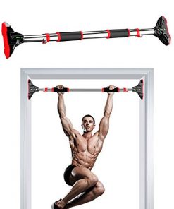 JZBRAIN Pull Up Bar for Doorway, Chin Up Bar No Screw Installation Strength Training Pull-Up Bars with Automatic Locking, Adjustable Width for Home Gym Exercise Fitness 440 LBS