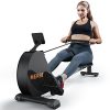 Mekbelt Magnetic Rowing Machine 350 LB Weight Capacity, Foldable Rowing Machines for Home Use with 16 Levels Adjustable Resistance, LCD Monitor, Stable Tablet Holder, and Comfortable Seat Cushion