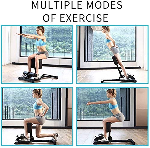 leikefitness Deluxe Multi-Function Deep Sissy Squat Bench Home Gym Workout Station Leg Exercise Machine Black-8300