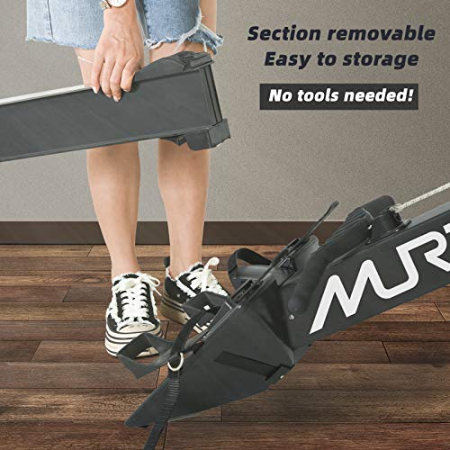 Murtisol Air Resistance Rowing Machine Air Rower 10 Level Adjustable Resistance with Smart Monitor for Home Use