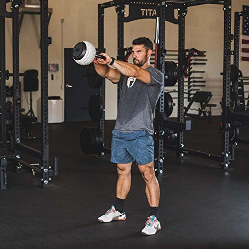 Titan Fitness 10 LB – 40 LB Adjustable Kettlebell Set, Cast Iron Plates, Strength Training