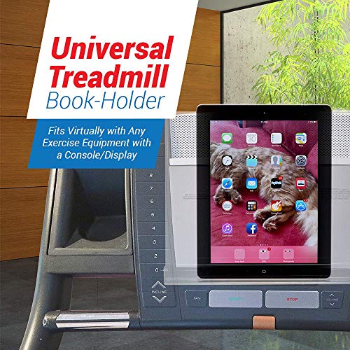 Adir Treadmill Tablet Holder - Exercise Bike Reading Stand / Acrylic Book Holder for Ipad, Tablet, Magazines and Books (9 x 11 x 3.5)