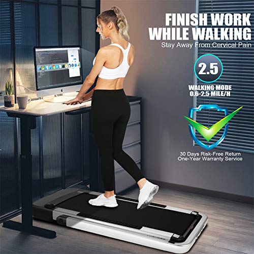 ANCHEER Treadmill,Folding Treadmill for Home Workout,Electric Walking Under Desk Treadmill with APP Control, Portable Exercise Walking Jogging Running Machine (Silver)