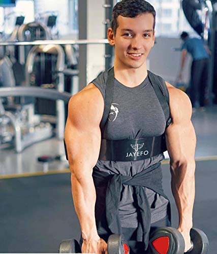Jayefo Sport Arm Blaster for Curl Bar Arm Biceps Triceps Dumbbells & Barbells Bicep Isolator Strength Curling Muscle Gains Preacher Bar Bodybuilding Weightlifting (Black)