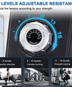 ECHANFIT Magnetic Rowing Machine with Bluetooth Fitness App for Home Use, Foldable Rower 350 LB Max Weight Capacity with LCD Monitor for Full Body Workout