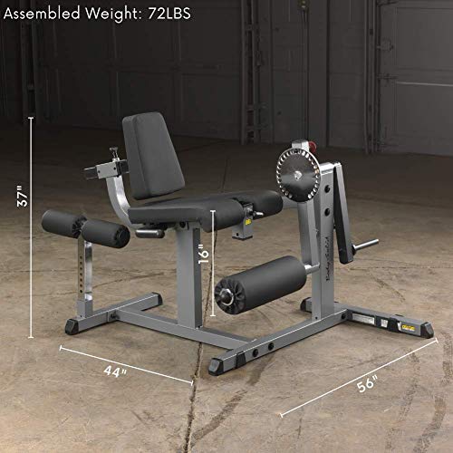 Body-Solid GCEC340 Cam Series Leg Extension and Curl Machine with Adjustable Seat, Hamstring Exerciser