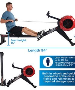 Stamina X AMRAP Rowing Machine - Smart Workout App, No Subscription Required - Foldable Air Rower with Heart Rate Monitor