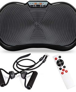 Best Choice Products Vibration Plate Exercise Machine Full Body Fitness Platform for Weight Loss & Toning w/Resistance Bands, 10 Preset Workouts, Remote Control - Black