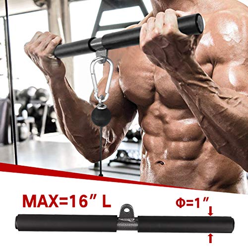 Mikolo Fitness LAT and Lift Pulley System, Dual Cable Machine(70'' and 90'') with Upgraded Loading Pin for Triceps Pull Down, Biceps Curl, Back, Forearm, Shoulder-Home Gym Equipment(Patent)…