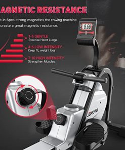 JOROTO Magnetic Rower Rowing Machine with LCD Display 300LB Weight Capacity Row Machine Exercise Rower for Home Gym (MR35)