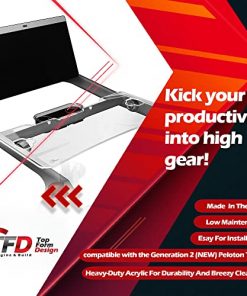 TFD The Tread Tray 2.0 | Compatible with NEW Peloton Tread, Made in USA | Walking Desk Attachment Holder for Laptop, Tablet, Phone, & Book - Exercise Workstation, Easy Mount Tray - Peloton Accessories