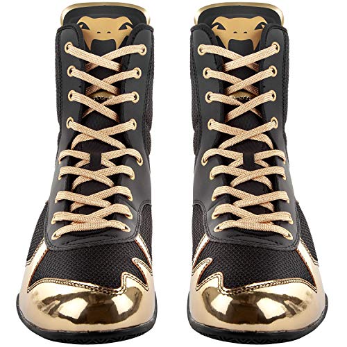 Venum Elite Boxing Shoes - Black/Gold - 38,5 (US 5,5)
