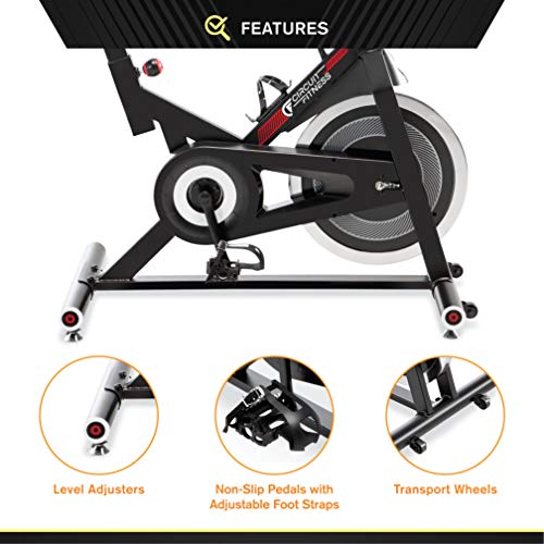 Circuit Fitness Club Revolution Cycle for Cardio Exercise - Red