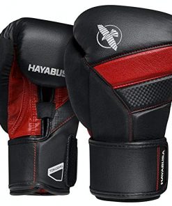 Hayabusa T3 Boxing Gloves for Men and Women - Black/Red, 14 oz