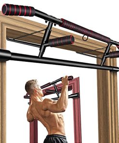 Foldable Pull Up Bar for Doorway, No Screw Chin Up Bar for Home Workout Training Equipment for Men, Ergonomic Design Hand Bar with Anti-slip NBR Foam, Fits Most of Doors