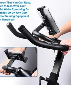 JUBOR Bike Tablet Holder, Portable Bicycle Car Phone Tablet Mount for Indoor Gym Treadmill, Spinning, Exercise Bike for iPad, iPad Pro, iPad Mini, 2, 3, iPad Air, iPhone Smartphone