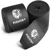 FIGHTR® Premium Boxing Hand Wraps for max. Stability and Protection | 4m semi Elastic Boxing Gloves with Thumb Loop for Boxing, MMA, Mauy Thai - Bandage (Black)