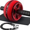Bssay Ab Roller, Home Abdominal Exercise Equipment Core Workout Machine Wider Ab Roller Wheel with Resistant Band