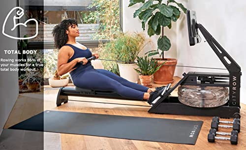 CITYROW Max Rower - Portable Rowing Machine for Home - Gym Quality Exercise Equipment - Low Impact, High Intensity Row Machine for All Fitness Levels - Large HD Touchscreen with Bluetooth Connectivity