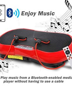 Saturnpower Full Body Vibration Platform Massage Machine Fitness Shaking Machine Workout Whole Body Trainer Vibration Weight Loss Equipment Vibration Fat Reducer with Bluetooth Connection (red)