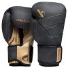 Hayabusa T3 LX Leather Boxing Gloves for Men and Women - Black/Gold, 16 oz