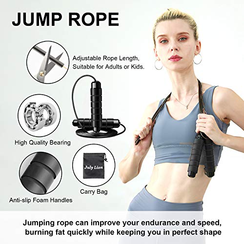 Ab Roller for Abs Workout, 3-in-1 Ab Wheel Roller with Knee Mat and Jump Rope, Ultra Wide Abs Workout Equipment, Ab Roller for Core Workouts, Ab Wheel Perfect for Exercise & Fitness Home Gyms, Black