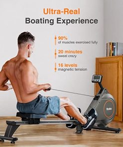 Niceday Rowing Machine for Home Use, Hyper-Quiet Magnetic Rower with16 Resistance Levels