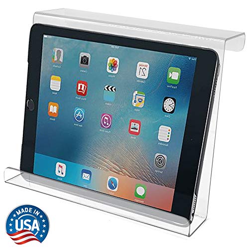 KHM Made in The USA Polycarbonate Acrylic Universal Treadmill Book Holder iPad and Tablet Magazine Rack Bookholder, EReader Book Holder Reading Rack, Compact iPad and Tablet, Kindle, Nook, Magazine