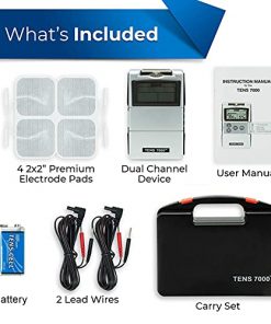 TENS 7000 Digital TENS Unit with Accessories - TENS Unit Muscle Stimulator for Back Pain, General Pain Relief, Neck Pain, Muscle Pain
