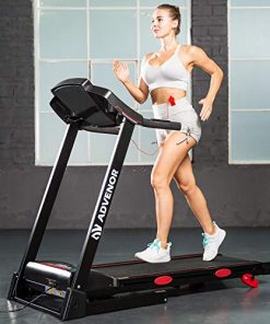 ADVENOR Treadmill Motorized Treadmills 3.0 HP Electric Running Machine Folding Exercise Incline Fitness Indoor 64 Preset Programs (RED)