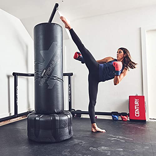 Century Wavemaster XXL | Freestanding Punching Bag with Base | Heavy Bag Boxing Martial Arts Kickboxing Bag | Optimal Strength and Cardio Training Bag (Jet Black)