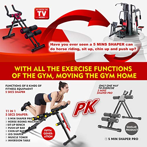 MBB 11 In 1 Home Gym Equipment,Ab Machine,Height Adjustable Ab Trainer,Whole Body Workout Machine,Thighs,Buttocks Shaper,Abdominal,Leg and Arm Exercises