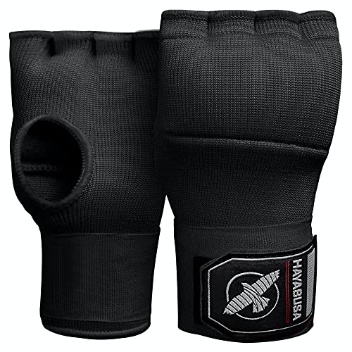 Hayabusa Quick Gel Boxing Hand Wrap Gloves - Black, Large
