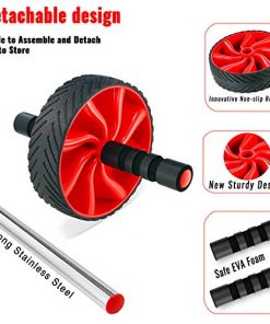N1Fit Ab Roller Wheel - Sturdy Ab Workout Equipment for Core Workout - Ab Exercise Equipment as Abdominal Muscle toner - Ab exercise equipment used as at home workout equipment for both Men & Women
