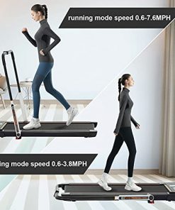LSRZSPORT 2 in 1 Folding Treadmill 2.5HP Under Desk Electric Treadmill with Speaker, Remote Control and LED Display Walking Jogging Running Machine for Home Office, Installation-Free, Upgraded Version