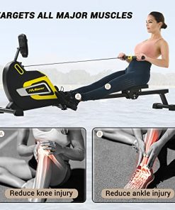 Merax Magnetic Rowing Machine 330 Lbs Weight Capacity - Foldable Rower with 14 Resistance Levels for Home Gym Cardio Fitness Equipment