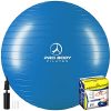 ProBody Pilates Ball Exercise Ball Yoga Ball, Multiple Sizes Stability Ball Chair, Gym Grade Birthing Ball for Pregnancy, Fitness, Balance, Workout at Home, Office and Physical Therapy (Blue, 65cm)