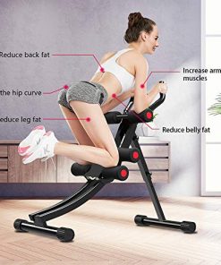 ONETWOFIT Core&Abdominal Trainers Abdominal Workout Machine, Height Adjustable Home Ab Trainer with LCD Display OT129