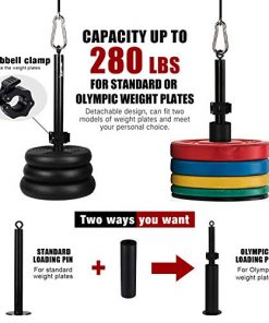 Mikolo Fitness LAT and Lift Pulley System, Dual Cable Machine(70'' and 90'') with Upgraded Loading Pin for Triceps Pull Down, Biceps Curl, Back, Forearm, Shoulder-Home Gym Equipment(Patent)…