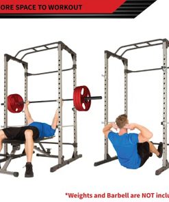 Fitness Reality Squat Rack Power Cage with | Optional Lat Pulldown & Leg Holdown Attachment | Squat and Bench Rack Combos| Super Max 810 XLT |