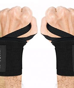 Rip Toned Wrist Wraps - 18" Professional Grade with Thumb Loops - Wrist Support Braces - Men & Women - Weight Lifting, Crossfit, Powerlifting, Strength Training (Black – Stiff)